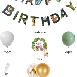 r g accessories Green White Gold Balloons Combo Kit Of 65 Pcs For Party Decorations image 2