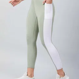 coolest fashion hub Color Block Women Green Tights-picture-10