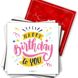 purezento Set of 48 Birthday Cards For Explosion Box or Other DIY Happy Birthday Card Unique Greeting Card for Girlfriend/Boyfriend/Friends to Gift on Birthday 3X3 Inches Greeting Card image 4