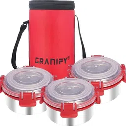 granify container airtight box 3 Containers Lunch Box-picture-10