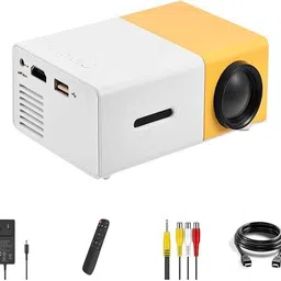 IMMUTABLE Full HD LED Projector YG-300 White&Yellow COI13 Projector Screen (Width 5 cm x 10 cm Height)-picture-18