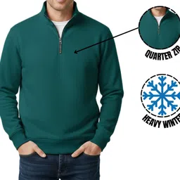 try this Men Full Sleeve Solid Sweatshirt image 3