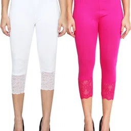 lgc Women White, Maroon Capri-picture-25