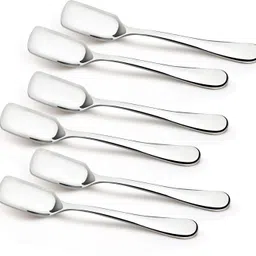 Bergner BE Essentials Baguette Dessert Spoon Set, 13cm Long Spoon, 2mm Thickness Stainless Steel Cutlery Set-picture-29