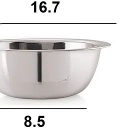 bhavana Stainless Steel Mixing Bowl Serving Bowl Curve Light-Weight Mixing Bowl, Pack of 6 image 2
