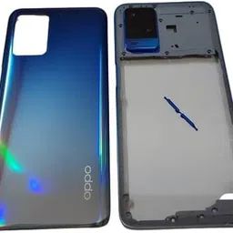 SPAREASP Oppo A54 Back Door Housing Body with Middle Ring (Middle Ring + Back Panel) Blue Back Panel-picture-28