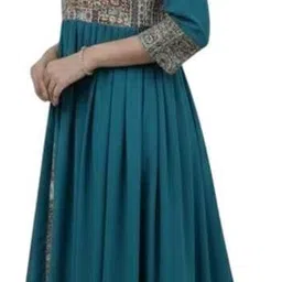 sylora Cotton Blend Stitched Anarkali Gown image 3