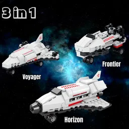 apex media and marketing india Space Exploration Building Blocks 3-in-1 Toy Set - Educational Blocks for Kids image 5