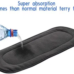 jaydison Solid Reusable Diaper Reuse Nappy With 5 Layer White Insert(0 -24m) POGW image 2