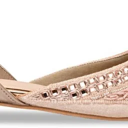 Rocia By Regal Rose Gold Women Mirror Work Mojaris Mojaris For Women image 3