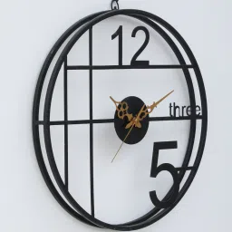 mint furnish Lumina Black Iron Novelty Wall Clock image 3