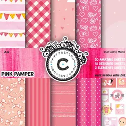 craftastique Pink Pamper Designer Paperpack A4 250 gsm Craft paper-picture-21