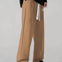 jexputi Men Graphic Print Brown Track Pants image 3