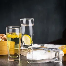 keitsi (Pack of 2) Crystal Clear Glass for Juice, Water, Milk, set of 2 Glass Set Water/Juice Glass image 5