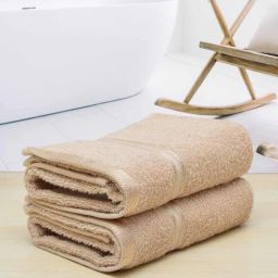 Beige Solid 500 GSM Cotton Hand Towels (Set of 2) by RANGOLI-picture-9