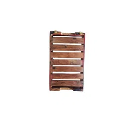 disoo fashions Red Colour Distress Look Sheesham Wood Handcarved Rectangular Set Of 2 Wall Art With Tree image 3