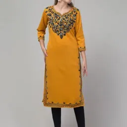 vizcon hub Women Solid Viscose Rayon Straight Kurta-picture-36