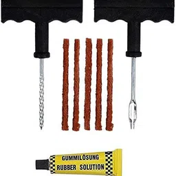 shiv Tubeless Tyre Puncture Kit Emergency Flat Tire Puncher Repair Patch Tool Kit For Car And Bike Complete Kit. Tubeless Tyre Puncture Repair Kit-picture-16