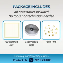 lifekrafts Small mosquito nets for bathroom, kitchen windows, and exhaust fans-easy-fit Fibre Washable Adults Mosquito Net image 4