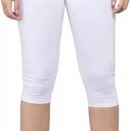 attirezone Women cotton lycra capri Women White Capri-picture-19