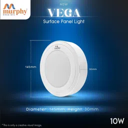 murphy 10W Vega 3-In-1 Led Panel (Cool White/Warm White/Natural White, Pack Of 1) Ceiling Light Ceiling Lamp image 2