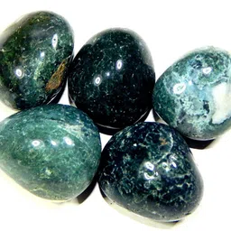 hoseki Natural High Quality Moss Agate 3 pcs stone Regular Asymmetrical Crystal Stone-picture-14