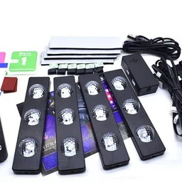 xzrtz Interior Car LED Lights Under Dash USB Atmosphere 7 Colors Starry Star Multi color Neon DJ RGB Laser Lamps Strip Suitable For Decoration with Wireless Remote Control A25 Car Fancy Lights image 2