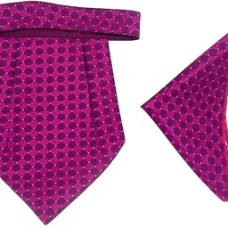 GOOD ONE STORE Micro Cravat set with pocket square for Men's ( Purple 106) Cravat-picture-26