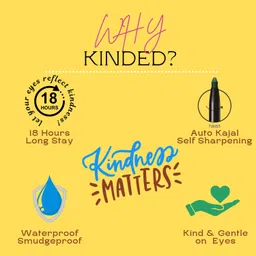 kinded Kind Eyes 3 in 1 Kohl Kajal Eye Liner Smokey Eye Shadow Kajal Pencil Combo image 2