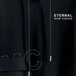 jump cuts Men Full Sleeve Printed Hooded Sweatshirt image 3