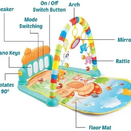 bsn 3-in-1 Baby Kick & Play Piano Gym Activity Mat image 2