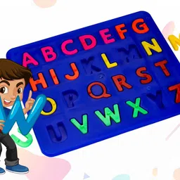 DYE Educational Learning Creative A TO Z ABCD Alphabet Puzzle with knob.-image-42