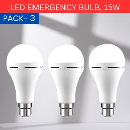 yaroh 15W Rechargeable Inverter LED Bulb with Upto 4H.Power Cut Lighting Pack of_3T215 4 hrs Bulb Emergency Light-picture-14