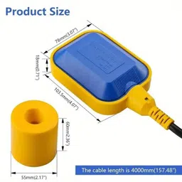 Zenitrain Water Float Switch Sensor with 2Meter Wire –Liquid Level Controller Float Switch Wired Sensor Security System image 2