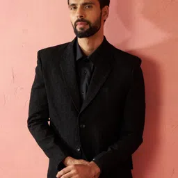 vastramay Men Solid Single Breasted Casual Blazer image 1