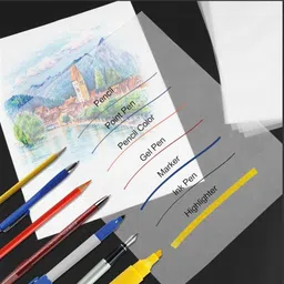 tribhu 250 SHEET Transfer Tracing Carbon Copy Paper A4 Size 1037 gsm Carbon Paper image 5