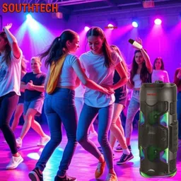 SOUTHTECH ST-12WMR Bluetooth Party Speaker with Wireless Mic,Type C, 40 W Bluetooth Party Speaker image 5