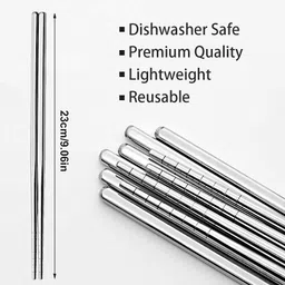 dwiza enterprise Eating, Chewing Stainless Steel Chinese, Korean, Japanese Chopstick image 2