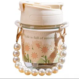 breyers Coffee Sippers with Pearl Chain Belt & Sleeve Moti Glass Coffee Mug-picture-18