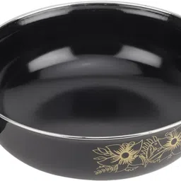 my store Non Stick Black Kadhai with Lid - Cook Delicious Meals with Induction Cookware Kadhai 27 cm diameter with Lid 3.5 L capacity image 4