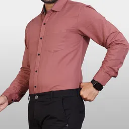 metronaut Men Regular Fit Solid Spread Collar Casual Shirt image 3