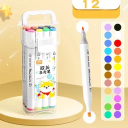 vianja 12Colors Art Markers Pen For Impressions For Art Lovers with BOX 100 ml Marker Refill-picture-38