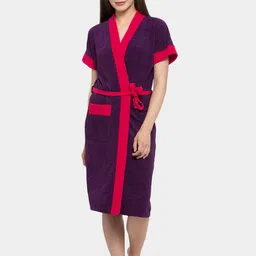 flipkart smartbuy Purple-Rani Free Size Bath Robe-picture-18