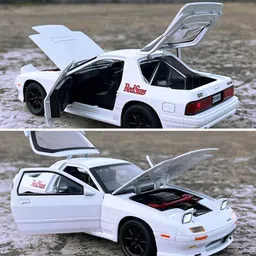tarak 1/24 Mazda RX7 alloy car model, kids toy die-cast car with lights and sounds, image 2