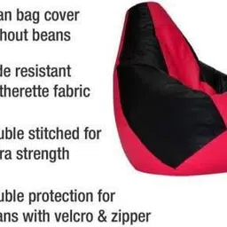 coaster shine XL Tear Drop Bean Bag Cover(Without Beans) image 4