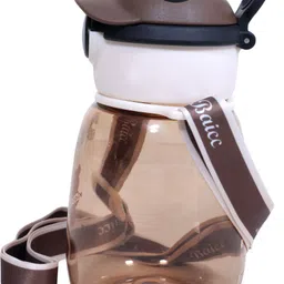 the little bunny hop in style Kids 450ml Bear Sipper Bottle with Strap | Leak-Proof, BPA-Free Water Bottle image 2