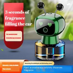 wleworldlookenterprises ™ Green Helicopter Car Aroma Diffuser Air Freshener Perfume Car Dashboard Diffuser image 1