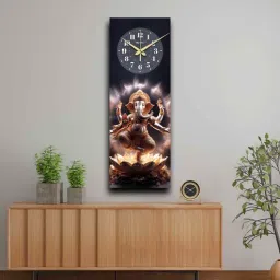 olive tree Black Rectangle 24 Inches Wooden Wall Clock (Ganesh)-picture-13