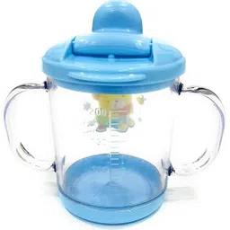 kidsify Sipper Cup with Twin Handle for Easy Grip Anti Spill Sippy Cup with Spout for Baby & Kids Water/Juice Training Sipper BPA Free 200ML (Pack of 2) image 2