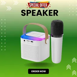 FRONY 10W Bluetooth Speaker Wireless Karaoke Mic Speaker with RGB Light speakersNM211 10 W Bluetooth Party Speaker-image-22